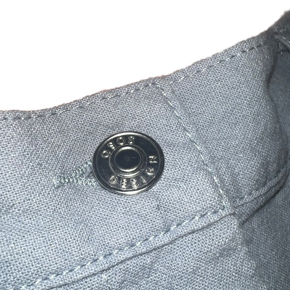 🍯 Linen shorts • high-waisted, pleated TROUSER shorts • sky blue • ASOS - Picture 6 of 7